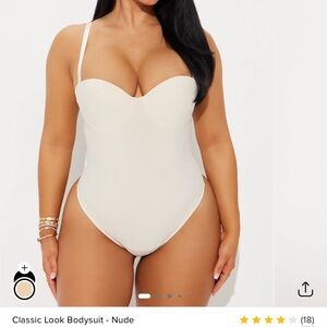 Classic Look Bodysuit - Nude NWT